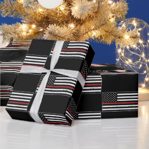 Papel De Presente Thin Red Line USA Flag Fire Department