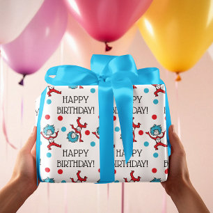 Papel De Presente Thing 1 Thing 2   Feliz Aniversário