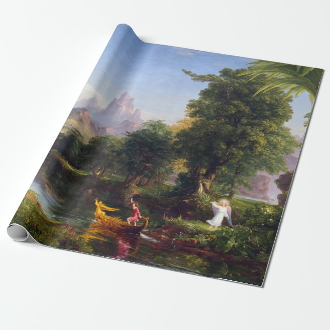 Papel De Presente Thomas Cole A Viagem da Vida Juventude (Desenrolado)