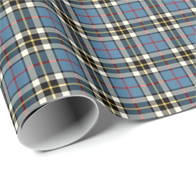 Papel De Presente Thompson Clan Blue Dress Tartan (Ponta do rolo)