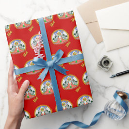 Papel De Presente Tibet Gifts wraping, Tibetano Flag, Emblem/Red