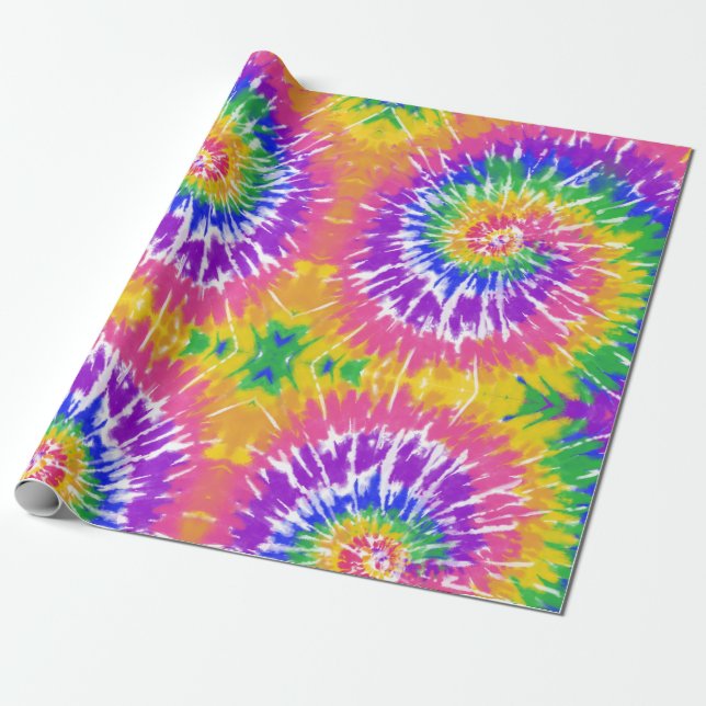 Papel De Presente Tie-dye (Desenrolado)