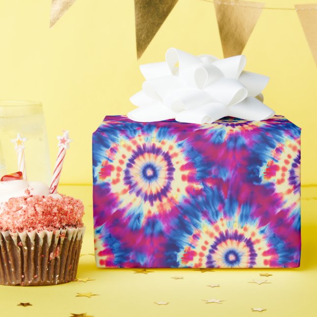 Papel De Presente Tie-Dye (Festa de aniversário)