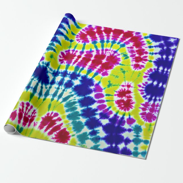 Papel De Presente Tie Dye Inked Psychedelic Surface Art (Desenrolado)