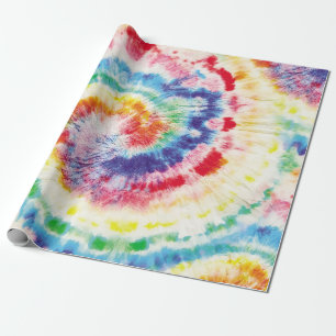 Papel De Presente Tie Dye Swirl. Padrão de Tiedye Invisível. Tecido