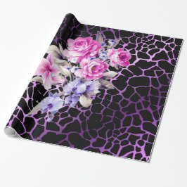 Papel De Presente Tigar Rosa Puro e Roxo do Luxo