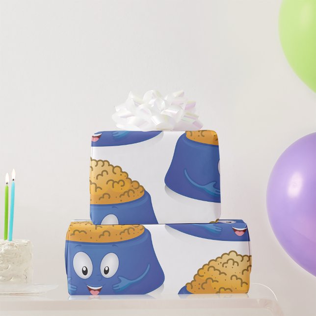 Papel De Presente Tigela de comida para cachorro feliz (Criador carregado)