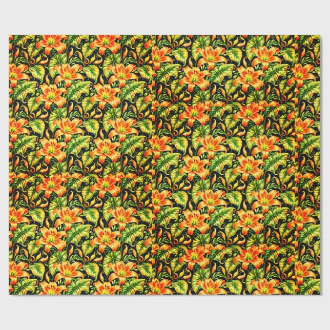 Papel De Presente Tiger Lily (Aberto)