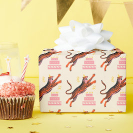 Papel De Presente Tiger Party Animals Safari Zoo Birthday