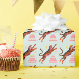 Papel De Presente Tiger Party Animals Safari Zoo Birthday