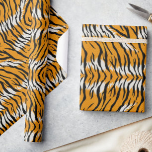 Papel De Presente Tiger Skin Animal Print Pattern Design