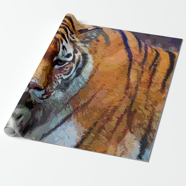 Papel De Presente Tigre  (Desenrolado)