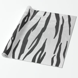 Papel De Presente Tigre Impressão preto e branco