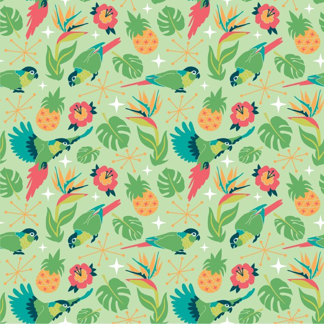Papel De Presente Tiki Parrot Wrapping Paper (Criador carregado)