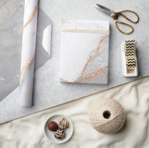 Papel De Presente Tinta de Álcool Elegante Com Glitter Dourado