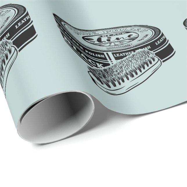 Papel De Presente Tinta de cor calçado preta (Ponta do rolo)