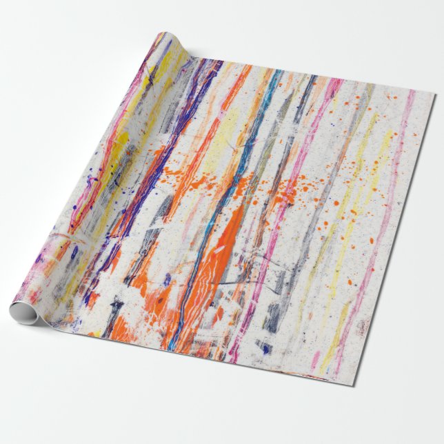 Papel De Presente Tinta estampada em fundo branco,arte,fina (Desenrolado)