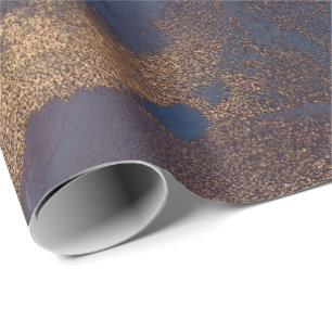 Papel De Presente Tinta líquida de tinta azul de cobre de bronze púr