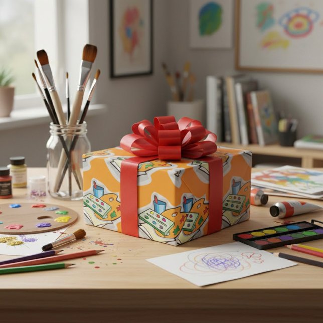 Papel De Presente Tintas de Artista (Criador carregado)