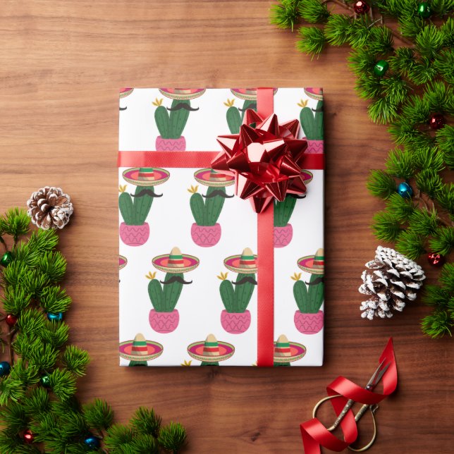 Papel De Presente Tio Cactus (Presente de Natal)
