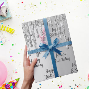 Papel De Presente Típica de aniversário de faíscas