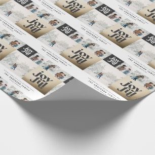 Papel De Presente Típicos geométricos modernos e alegres Natal