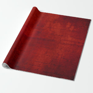 Papel De Presente Tipografia Damasco Vermelho de Natal da Borgonha