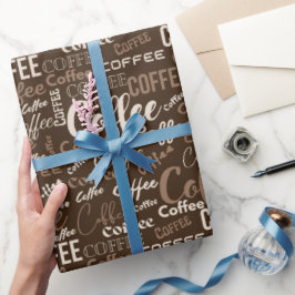 Papel De Presente Tipografia de Café
