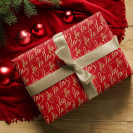 Papel De Presente Tipografia Dourada e branca do Elegante Faux la Sc