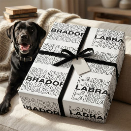 Papel De Presente Tipografia Gráfica Moderna e Negrita de Labrador