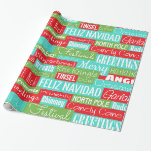 Papel De Presente Tipografia Holidays Season