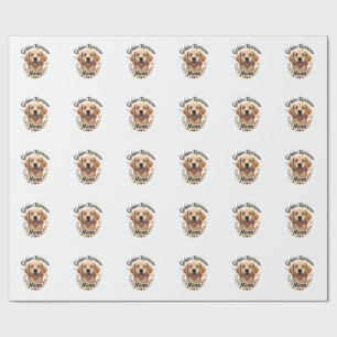 Papel De Presente Tipografia Mãe de Golden Retriever Antiga Amante d