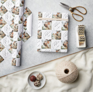 Papel De Presente Tipografia Moderna e Elegante para Foto de Natal P