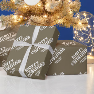 Papel De Presente Tipografia Moderna Feliz Natal