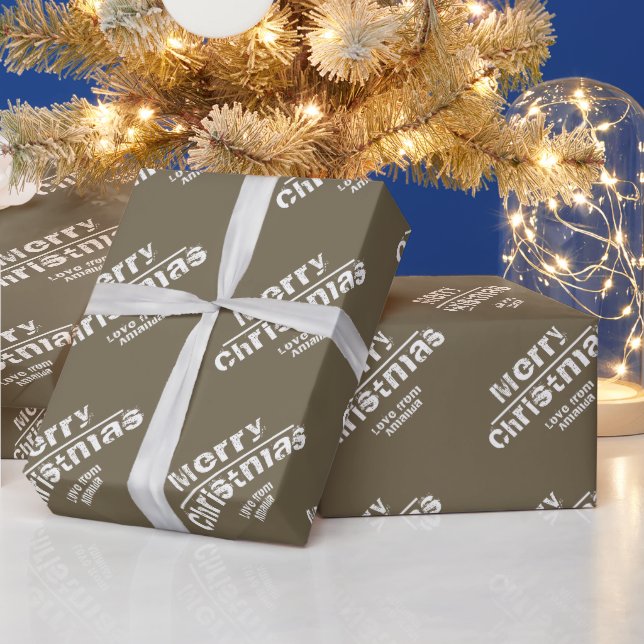 Papel De Presente Tipografia Moderna Feliz Natal (Feriados)