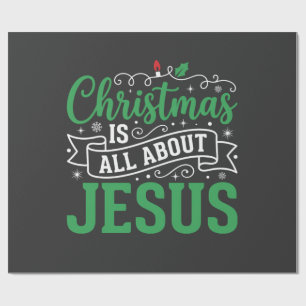 Papel De Presente Tipografia Natal é Tudo Sobre Jesus