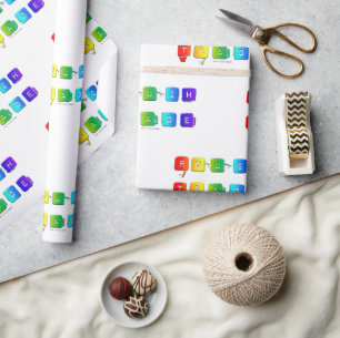 Papel De Presente Tipografia pop queer de comércio áspero do Slipper