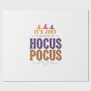 Papel De Presente Tipografia Vintage Hocus Pocus de Halloween Design