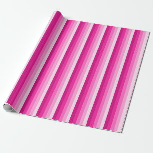 Papel De Presente Tiras de sombra rosa-quente