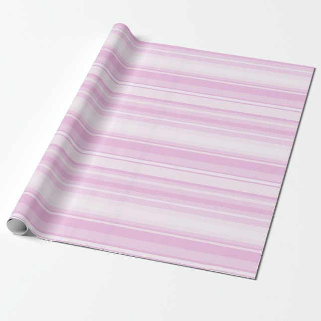 Papel De Presente Tiras rosa-bebê (Desenrolado)