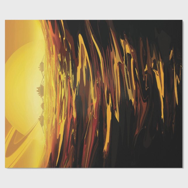 Papel De Presente Titã maior lua do planeta Saturno (Aberto)