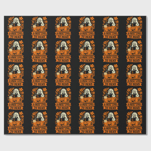 Papel De Presente Título: A Ghoul ama ler o verme-caseiro Halloween