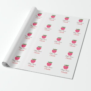 Papel De Presente Título de adição do chá de fraldas da Apple Red Wa
