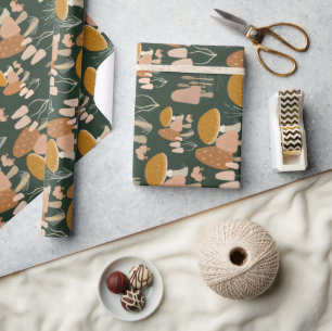 Papel De Presente Toadstool Woodland Cottagecore Verde