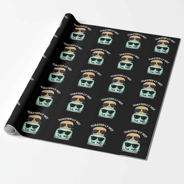 Papel De Presente Toasterly Quente Piada Toaster Trocadilho Fundo Es (Desenrolado)