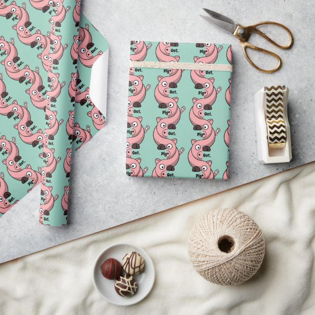 Papel De Presente Toca-Cola Rosa, Toca-Cola, Design Engraçado de CHU (Artesanato)