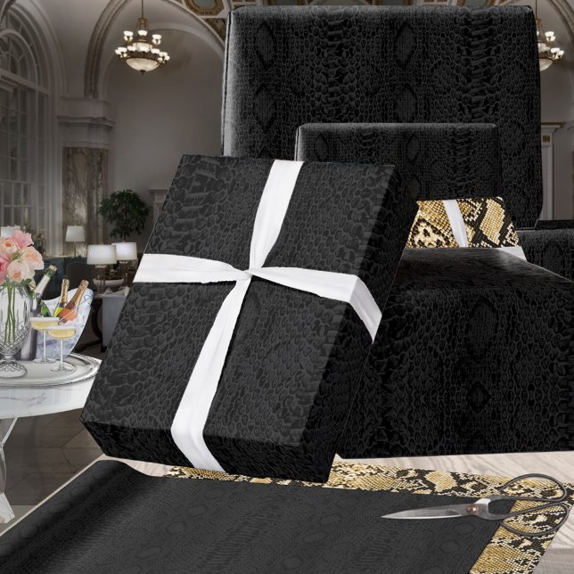 Papel De Presente Todas as Nacheskin de Cobra Exótica Negra (Criador carregado)