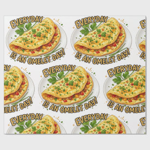 Papel De Presente Todo Dia É Um Dia De Omelete Para Quem Ama Comida 