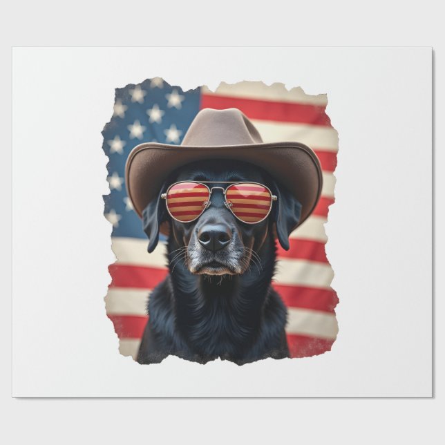 Papel De Presente TODOS AMERICANOS amantes de cães pit bull  (3) (Aberto)