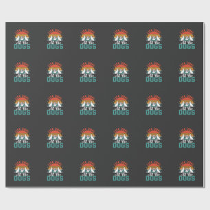 Papel De Presente Todos Os Cães Amante De Cães Retrô